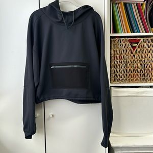 FP Movement by Free People Black Pullover Hoodie Semi-cropped in Size M